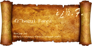 Óhegyi Fanni névjegykártya